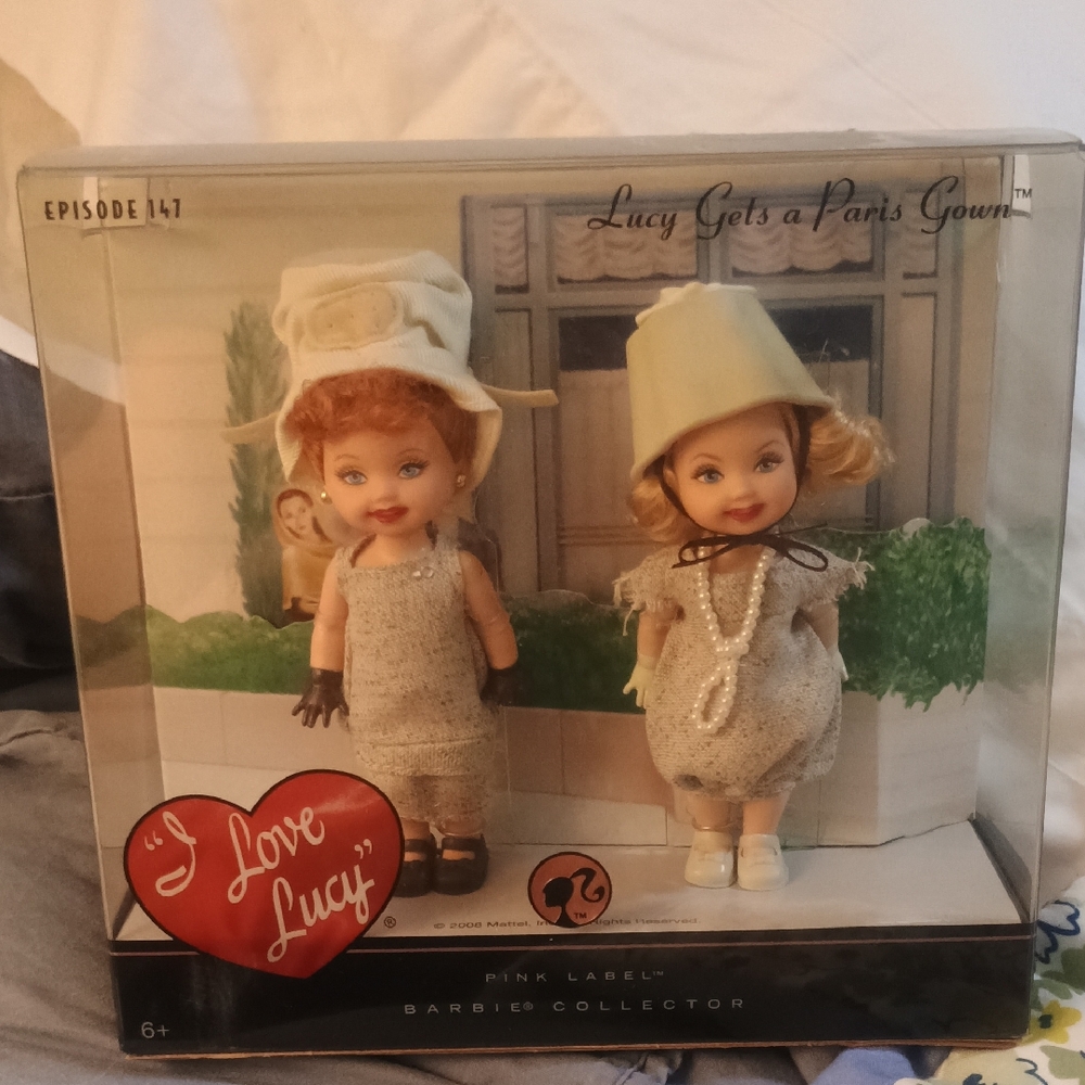 Barbie 'I Love Lucy' Paris Gown Dolls - Cream and White